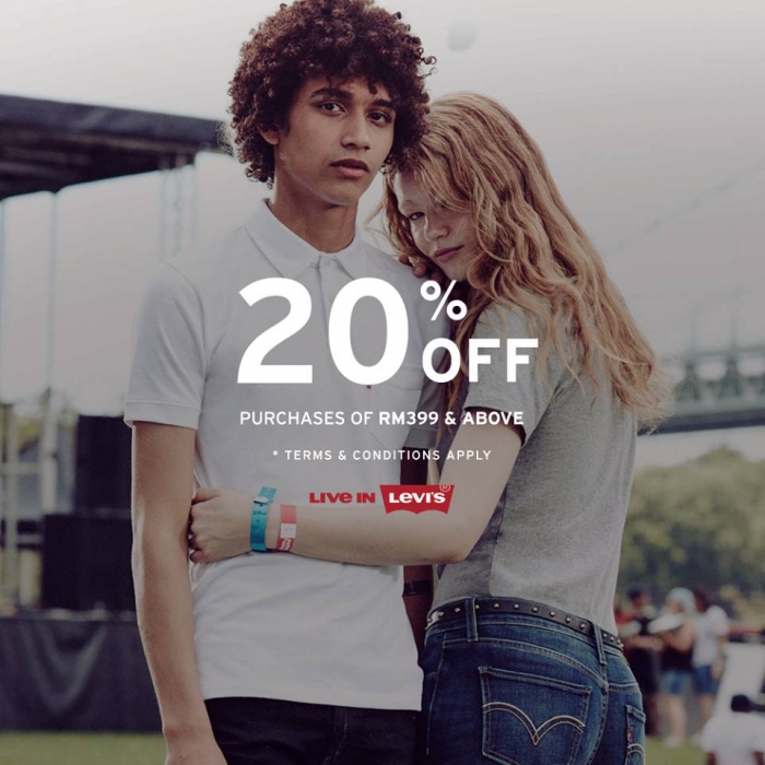 Enjoy 20% OFF For Purchase Above RM399 @ Levi