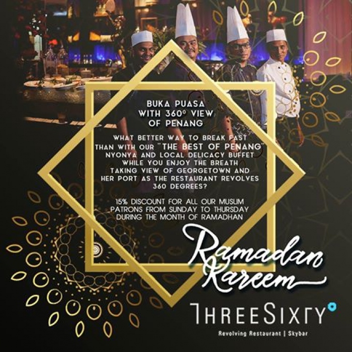 Three Sixty Revolving Restaurant & Rooftop Bar Ramadan Buffet from RM88