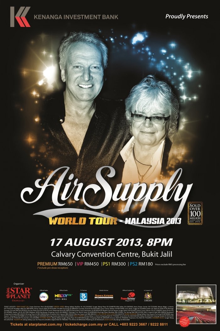 Air Supply World Tour - Live In Malaysia 2013