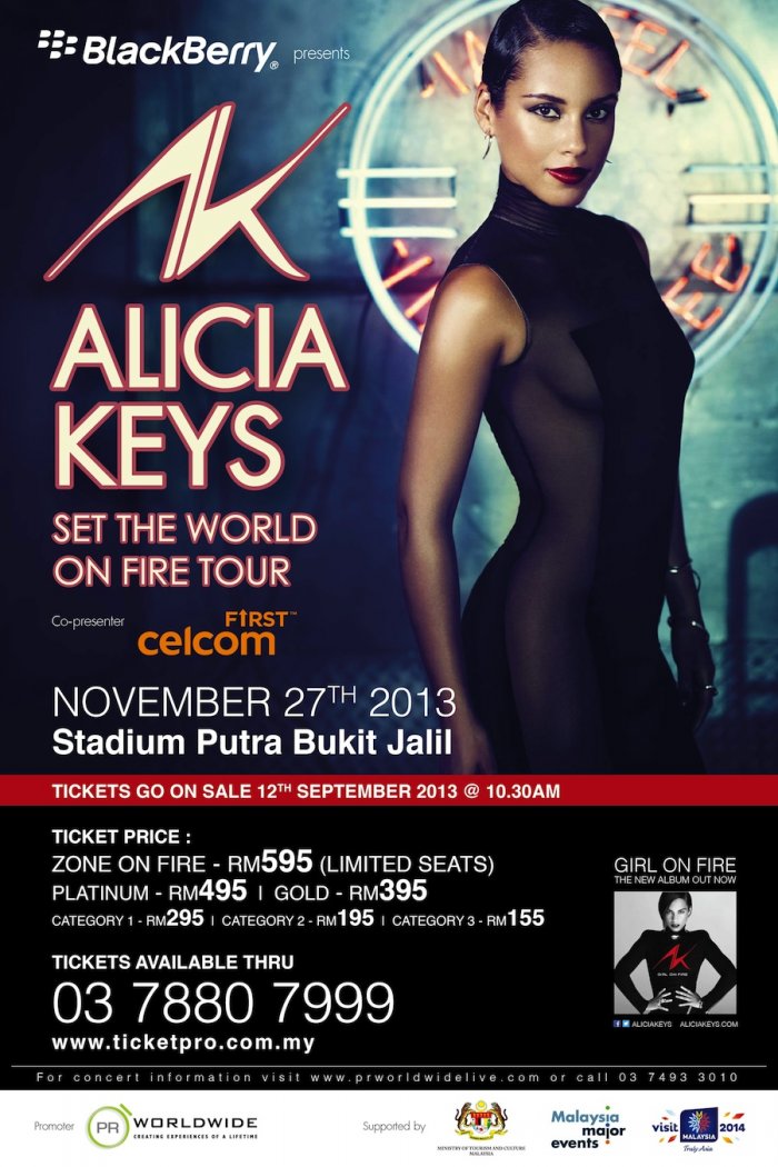 Alicia Keys “Set The World On Fire” Tour Live In Malaysia 2013