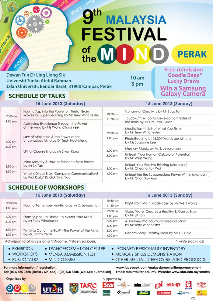 9th Malaysia Festival of the MIND 2013, Perak