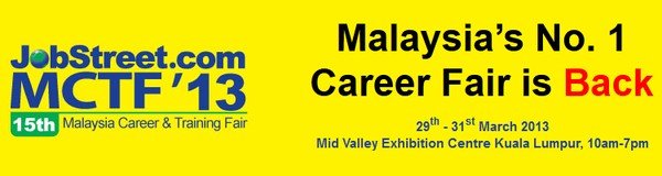 Jobstreet MCTF 2013 (15th Malaysia Career & Training Fair)