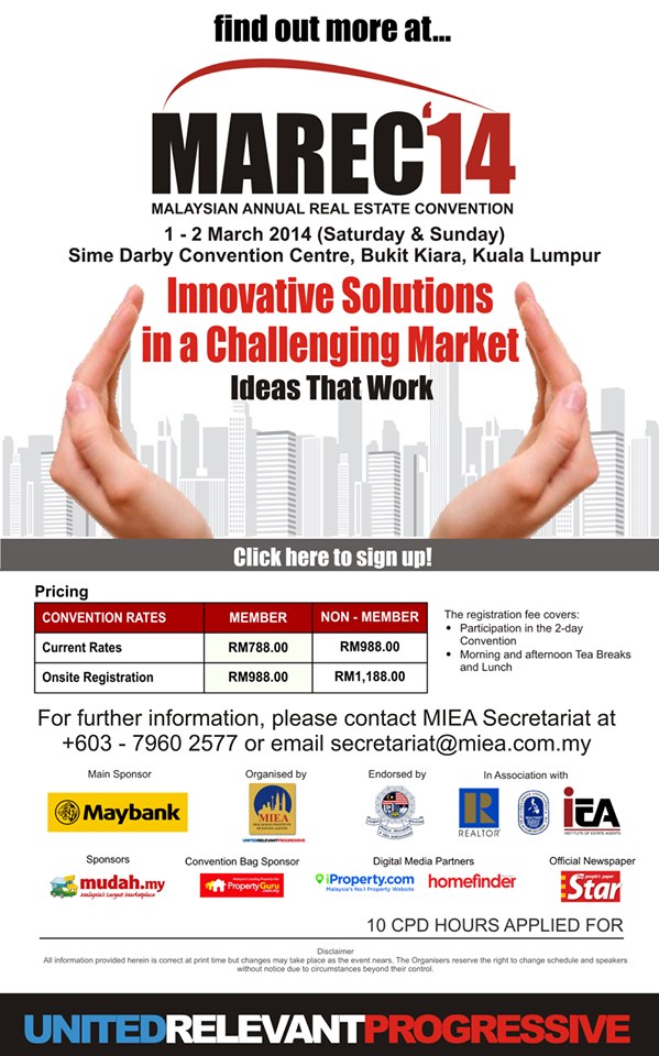 Malaysian Annual Real Estate Convention - MAREC 2014
