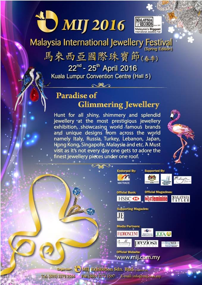 26th Malaysia International Jewellery Festival 2016 (Spring Edition)