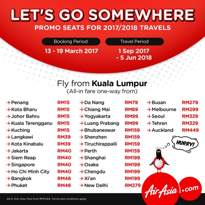 AirAsia 3 Million Free Seats Promotion