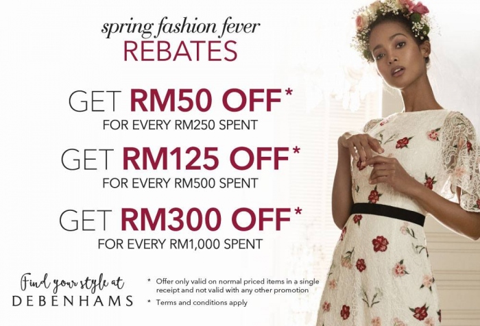 Debenhams Spring Fashion Fever Rebates