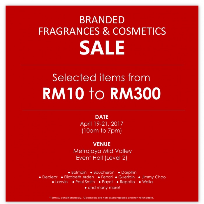 Branded Fragrances & Cosmetics Sale
