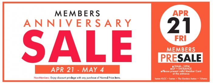 Isetan Members Anniversary Sale - Up To 70% OFF
