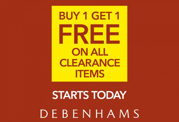 Debenhams Clearance Items Buy 1 Free 1