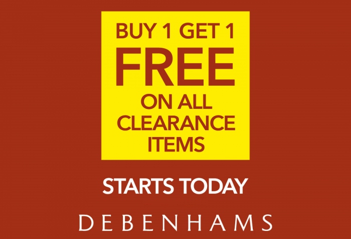 Debenhams Clearance Items Buy 1 Free 1