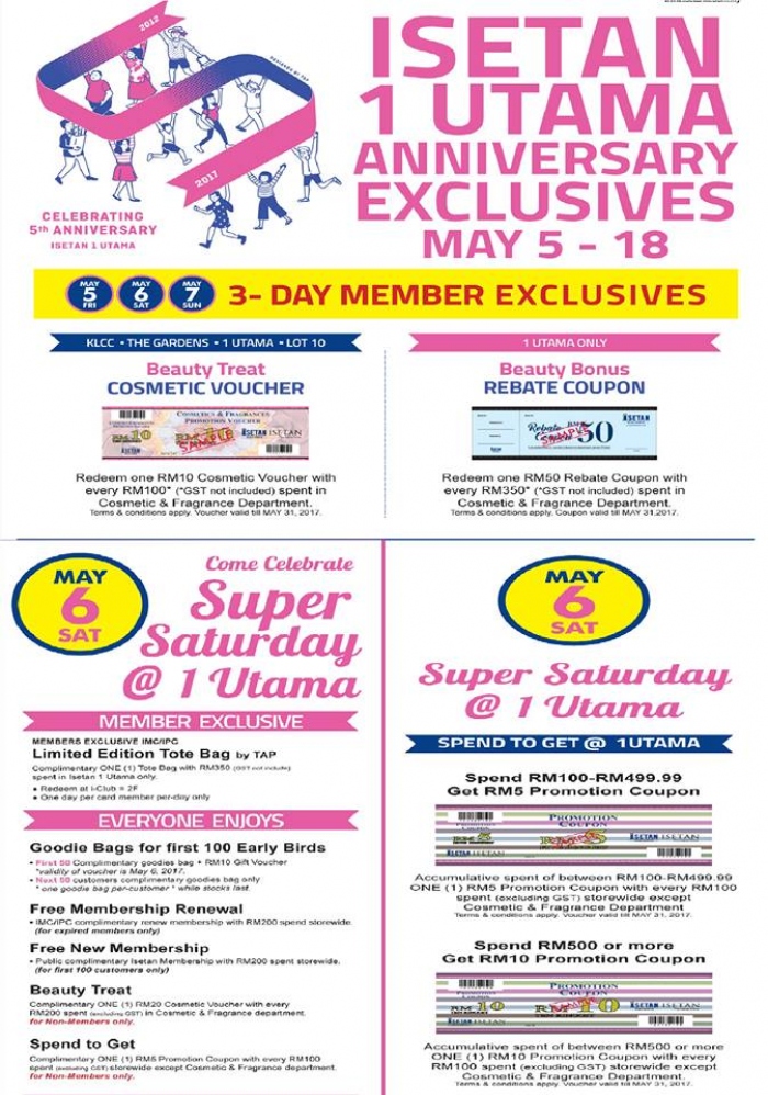 Isetan 1 Utama Anniversary Exclusives