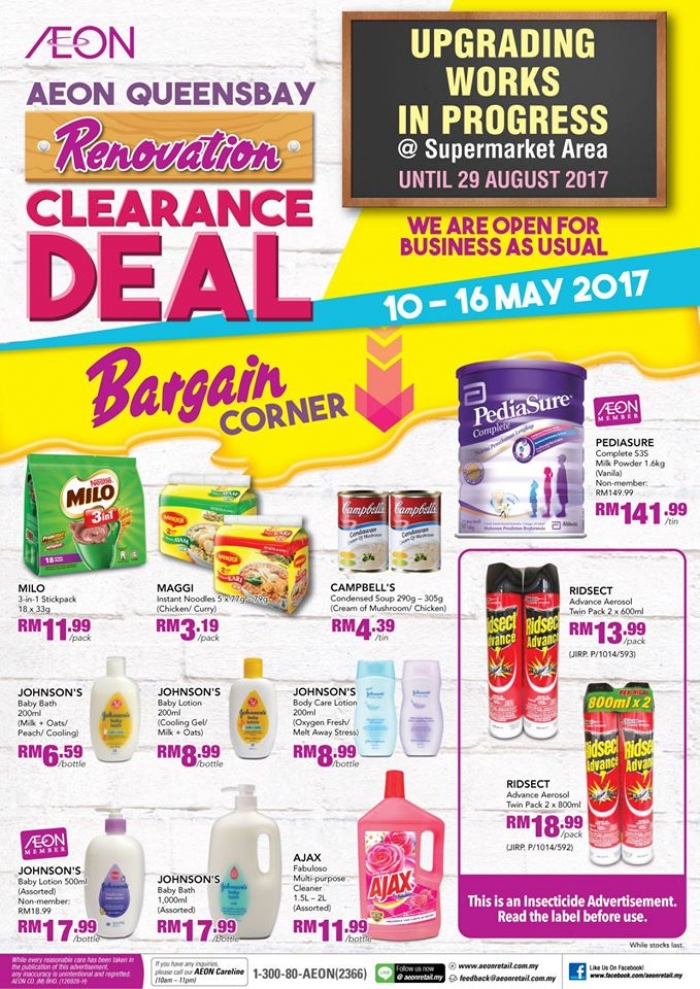 AEON Queensbay Supermarket Renovation Clearance
