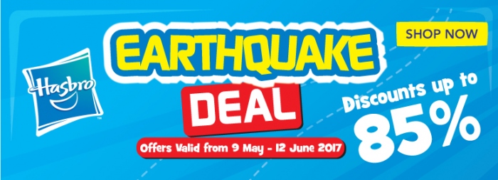 Toys R Us Hasbro Earthquake Deal - Up To 85% OFF