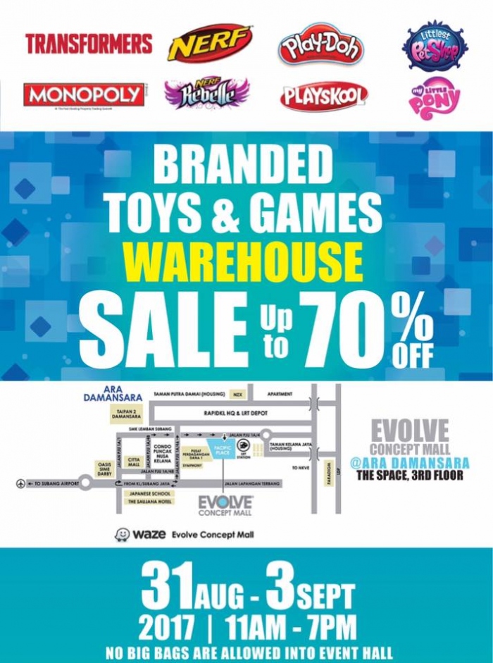 Branded Toys & Games Warehouse Sale - Up To 70% OFF