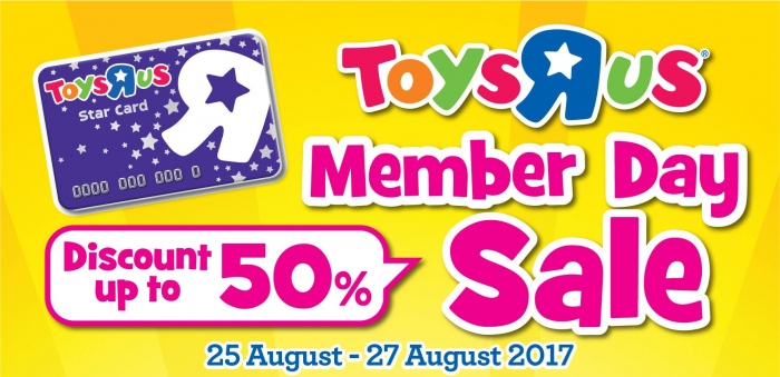 Toys R Us Star Member's Day Sale - Up To 50% OFF