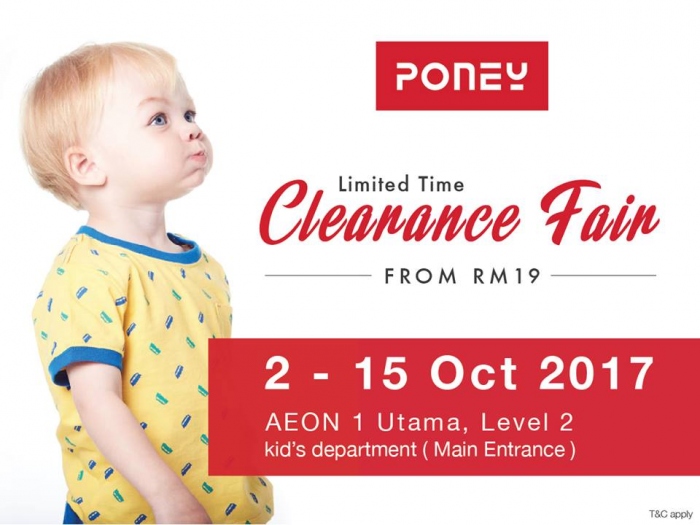 Poney Clearance Fair - Sale From RM19 (1 Utama)