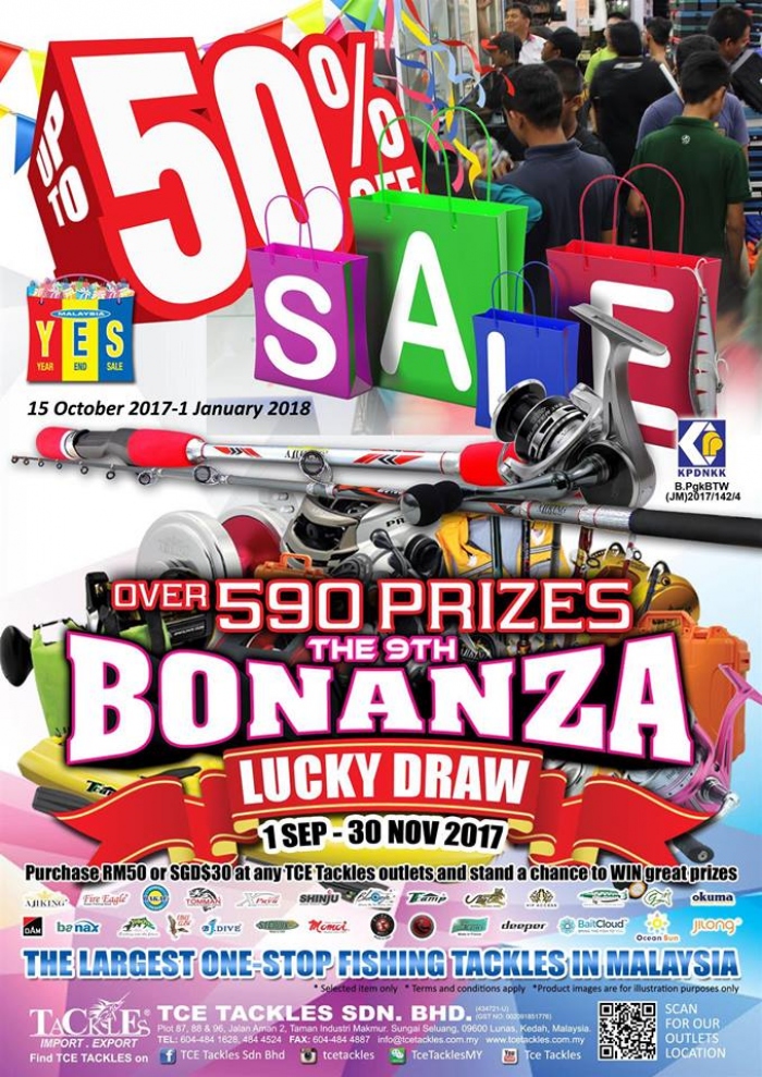TCE Tackles Year End Sale + Bonanza Lucky Draw