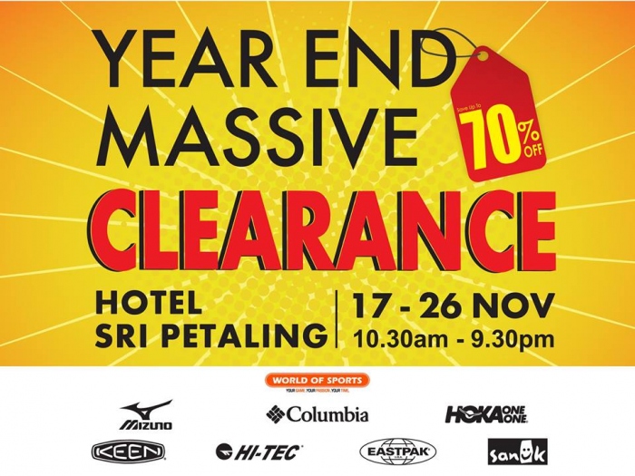 World Of Sports Year End Massive Clearance - Save Up To 70%