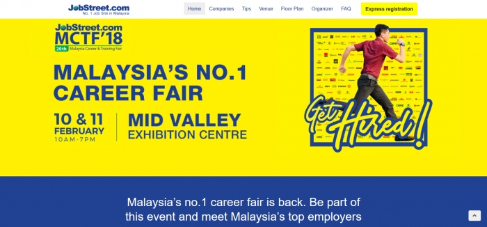 20th Jobstreet Malaysia Career & Training Fair - MCTF 2018