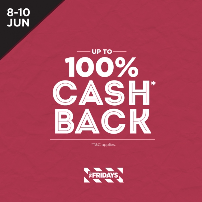 Chaswood 100% Cash Back - RM50 Voucher For Every RM50 Spent @ TGI.Fridays, Malones, Italiannies, Laundry