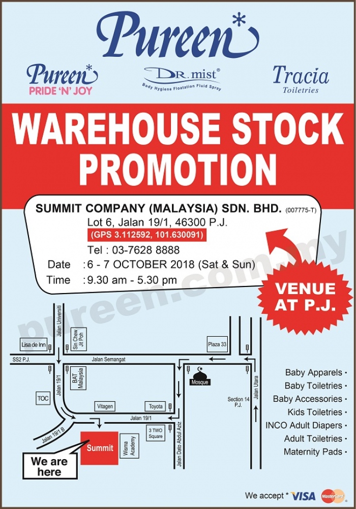 Pureen Warehouse Stock Promotion