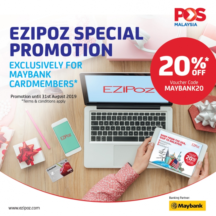 EZiPoz 20% Discounts Special Promotion for Maybank Cardmembers