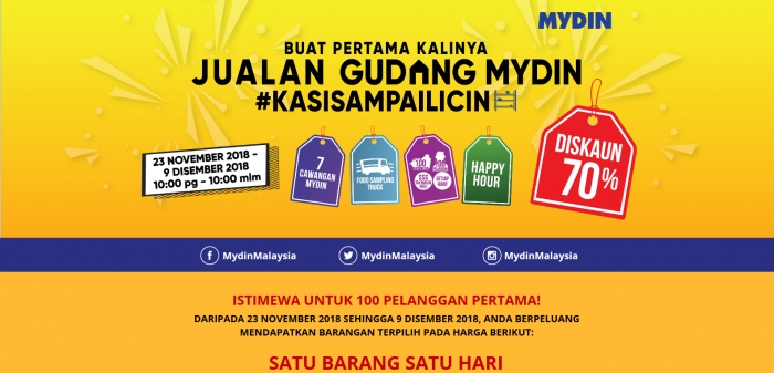 Jualan Gudang Mydin - Discount Up To 70%