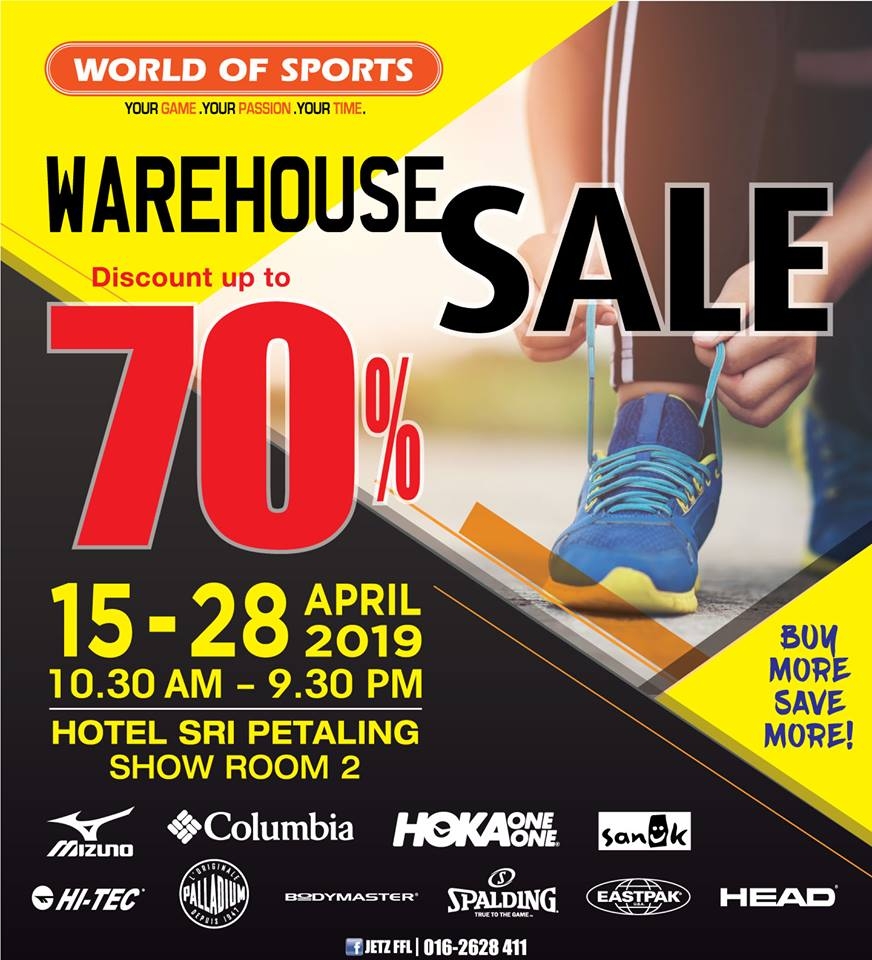World Of Sports Warehouse Sale Discounts Up To 70