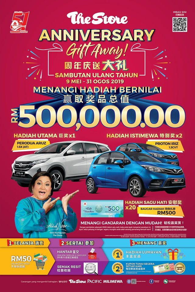 The Store Group Anniversary Give-Away - Spend and Win Car & Vouchers