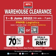 MPH Warehouse Sale - Up To 70% OFF + Deals From RM1